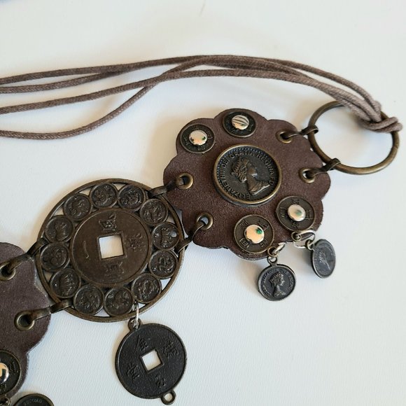 Bohemian decorative belts with dangling coins. - Picture 3 of 5